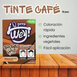 Tinte Shampoo Express Orgánico Natural 10 Sobres  Organic Express Hair Color Shampoo Black, 10 Packets                                                