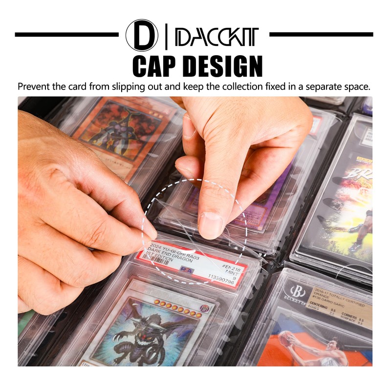 D DACCKIT Slab Binder for Graded Cards，Fits 60 Slabs -