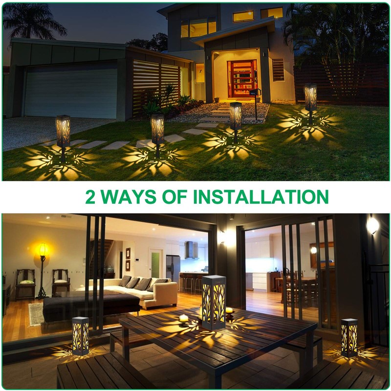 TomCare Solar Lights Outdoor Upgraded Bright Solar Pathway Lights Bigger