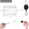 Llaveros Retráctiles de Alta con Funda para Tarjeta, 6 Pcs