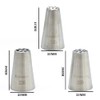Tumtanm 3 Pcs Grass Piping Nozzles, Seamless Grass Piping Tips,