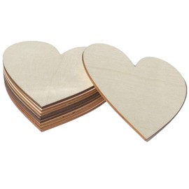 4 inch Wood Hearts, Natural Unfinished Wood Heart Cutout Shape,4 inch,(10 Pieces)