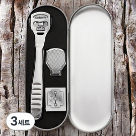 Momo foot moisturizing foot care power generation foot callus remover set silver 3 pieces / 모모 발보습 풋케어 발전용 발각질제거기 세트 실버 3개