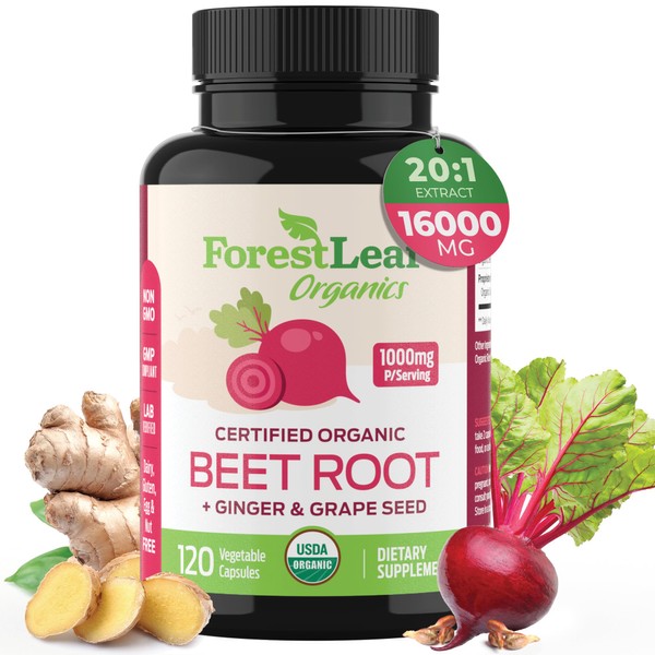 ForestLeaf ForestLeaf Organic Beet Root Capsules - with Ginger &
