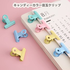 5WYOUKE Eyeball Clips, Set of 10, 1.2 inches (3 cm), Small Cute Stationery Office Clips, Document Files, Sealing Clips, Metal, Office Supplies, Paper, Documents, Files, Receipts, Binder Clips, Food