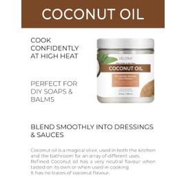 velona Coconut Oil 76 Degree 4 fl oz | 100% Pure and Natural Carrier Oil | in jar | Refined, Cold pressed | Skin, Face, Body, Hair Care | Use Today - Enjoy Results