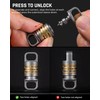 TISUR Titanium Quick Release Swivel Keychain, Heavy Duty Detachable Keychain