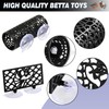 Abizoo Betta Fish Tank Accessories Decorations,Betta Tunnel Swim Tube Black