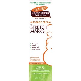 Palmer's Cocoa Butter Formula Crema Concentrada de Masaje para las Estrías con Manteca de Cacao, Vitamina E, Colágeno, Elastina, Aceite de Argán y Manteca de Karité, 125g