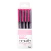Too Copic Multi Liners, 4-Pack, Pink Set, safety pink