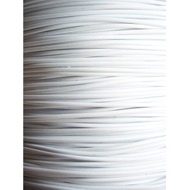 1/16" Coated to 3/32" Diameter, 7x7 Construction, White Vinyl Coated Cable (100 ft Coil)