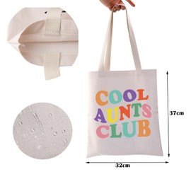 Aunty Tote Bag Reusable Shopping Bag Cool Aunties Club Handbag Gift for Auntie to Be, Aunt Club Tote Bag