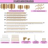 Warm Gold Double Corner Window Curtain Rods with Aluminum End