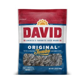 DAVID Roasted and Salted Jumbo Sunflower Seeds, 5.25oz. ( Select Your Flavor ) - Original