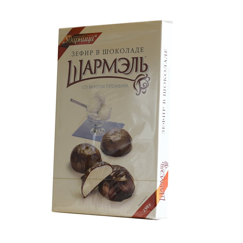 Marshmallow Ice Cream Flavored Chocolate Covered "Sharmel" (8.8 Ounce/250 Gram)