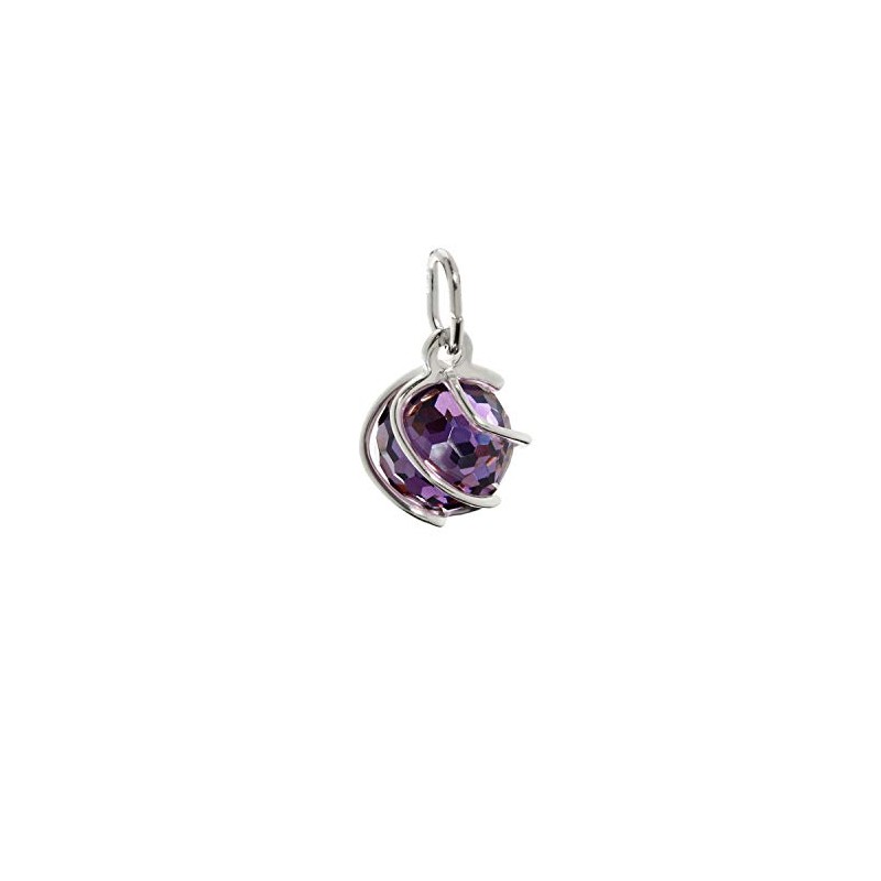 NKlaus Sphere 7859 Women's Ball Pendant 925 Sterling Silver Zirconia