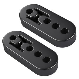 Pack of 2 Exhaust Rubber, Car Exhaust Hanger, Exhaust Holder Rubber, 4 Holes, Universal Car Rubber Exhaust for Most Vehicles, Cars, Trucks, Motorcycles