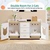 YITAHOME Double Cat Litter Box Enclosure for 2 Cats, 55