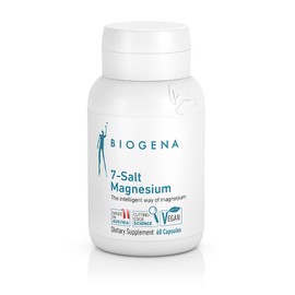 Biogena 7-Salt Magnesium -  60 Vegetarian Capsules - Newest Expiration!
