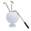 Mini Desktop Golf Ball Pen Holder with 3 Golf Cue