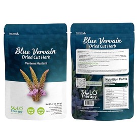 Solo Therapy Verbena Azul Cortada Y Tamizada - Bolsa Resellable - 56 Gramos - Verbena Hastata De Primera Calidad (Verbena Azul)