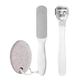 Heel File 3 Pack Stainless Steel Hanging Exfoliator for Home Safe and Effective Foot Care, Double Sided for Wet and Dry Foot Care