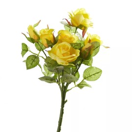 Factory Direct Craft Package of 2 Yellow Artificial Rose 14" Floral Sprays