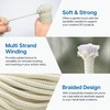 WINSOME All-Purpose Natural Braided Cotton Rope (20M/66ft) 4MM with Synthetic