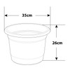 Whitefurze G01R35 35cm Milano Round Planter - Terracotta