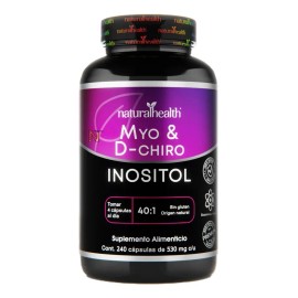 240 Caps Myo Y D-chiro Inositol Naturalhealth Premium Sabor Sin sabor                                                                                 
