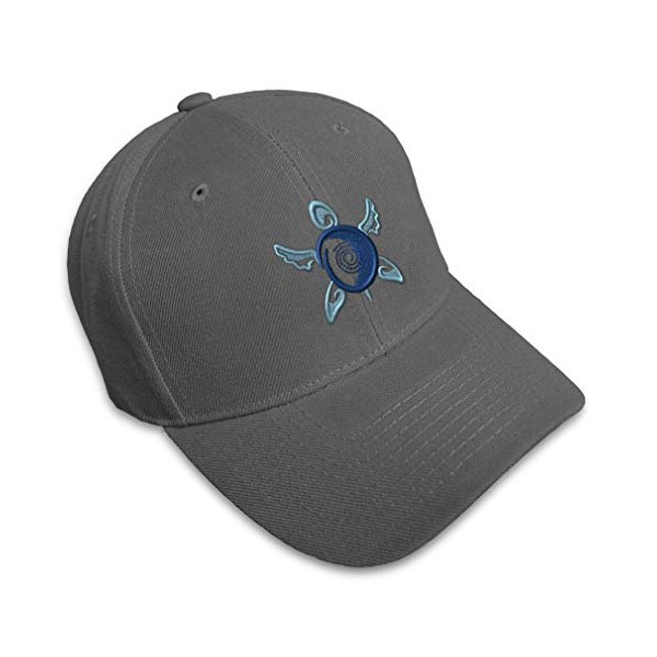 Baseball Cap Turtle A Embroidery Animals Ocean & Sea Life Acrylic Hats for Men Women Strap Closure Dark Grey Design Only