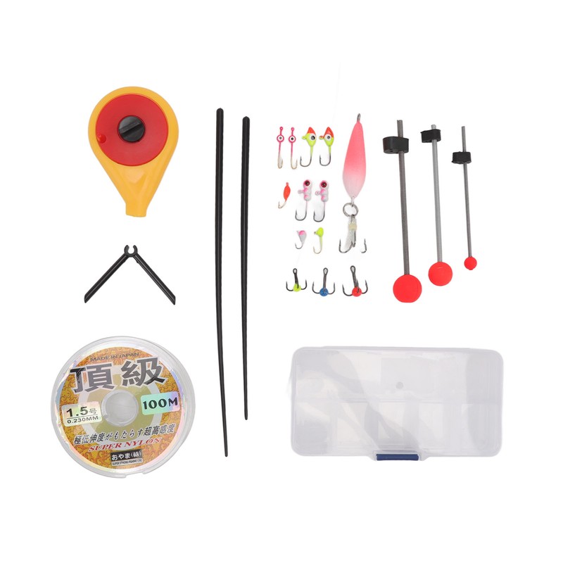 Winter Fishing Set High Strength with Plastic Box Ice Fishing