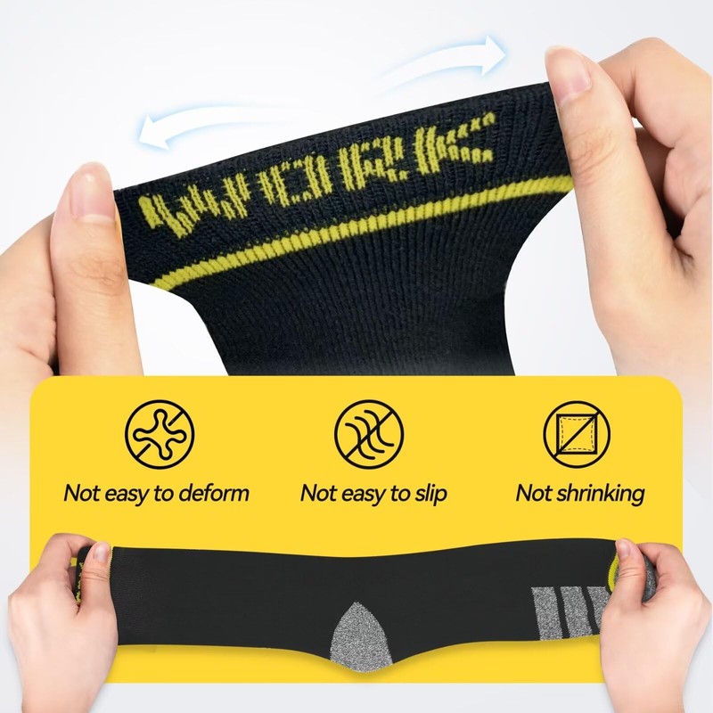 TUUHAW Work Socks Men's 39-42 Work Socks Men 39-42 Black