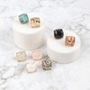Faceted Jewel Statement Stud Earrings - Cushion Cut Square Glitter,