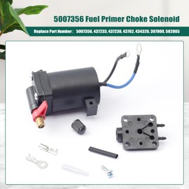 YUXIVCNE 5007356 Fuel Primer Choke Solenoid Compatible with Johnson Evinrude OMC HP Replace 5828665 437233 437238 43762 434326 397909
