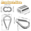 Yinpecly 100pcs 1/8" Wire Rope Aluminum Crimping Loop Sleeves and