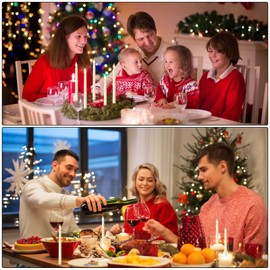 Baquler Flameless Taper Candles with Remote and Timer 11" Battery Operated Candle Sticks LED Candles Flickering Faux Candles Warm Light for Wedding Christmas Holiday Party Home Decor (120)