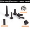 OURONOTO 195Pcs Motorcycle Fairing Bolt Kit, 304 Stainless Steel M5