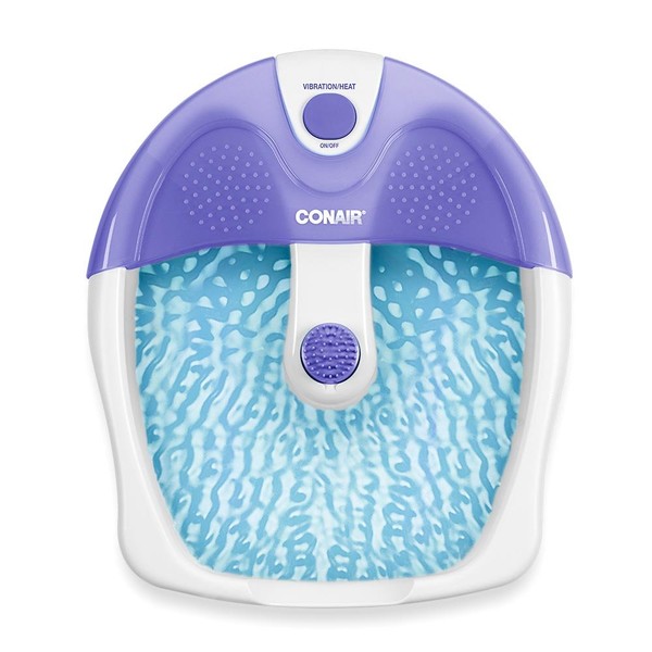 Conair Foot Pedicure Spa with Soothing Vibration Massage, Purple/White