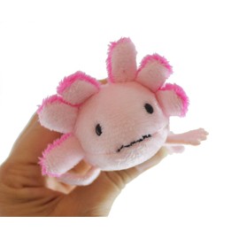 Curious Minds Busy Bags 1 Tiny Axolotl Realistic Cute Plush Stuffed Animals - Adorable Soft and Cuddly Mini Animal Plushie Plushy