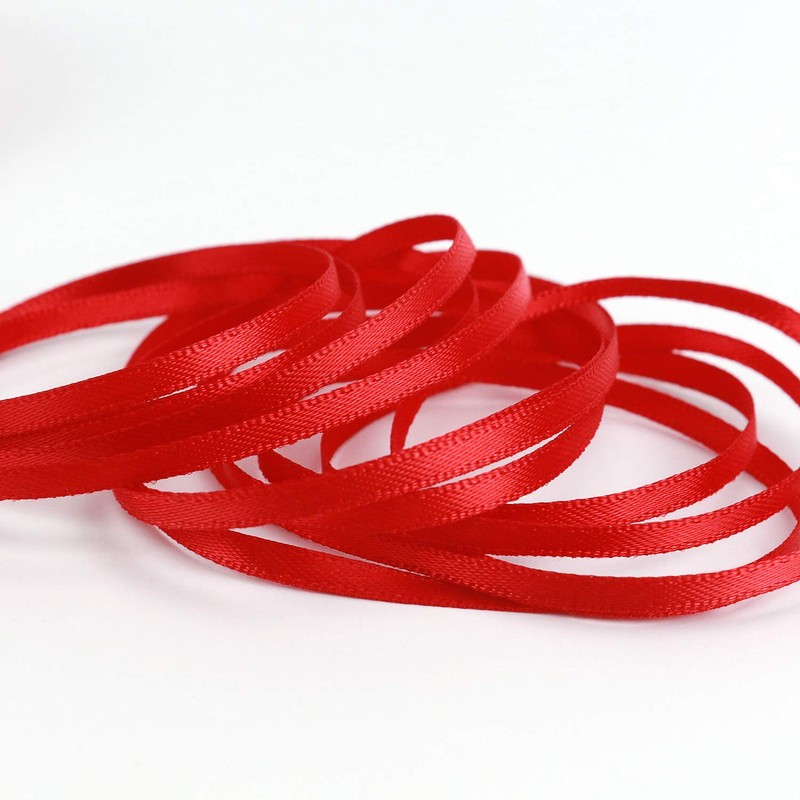 HUIHUANG Solid Color Satin Ribbon 1/8 inch x 100 Yards