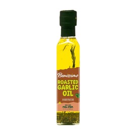 Benissimo Roasted Garlic Herb Infused Oil Blend – Gourmet Garlic Oil for Sautéing, Drizzling, and Roasted Garlic Marinades – Infused Oil Blend for Meat, Vegetables, and Grilling, 8.1 fl oz