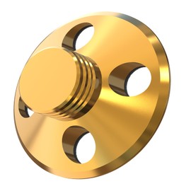 Preffair 107g Record Weight Stabilizer Aluminum Turntable LP Vinyl Disc Stabilizer with Protective Soft Pad Vibration Reducer for HiFi LP Record Player Vinyl Disc Accessories (Gold)