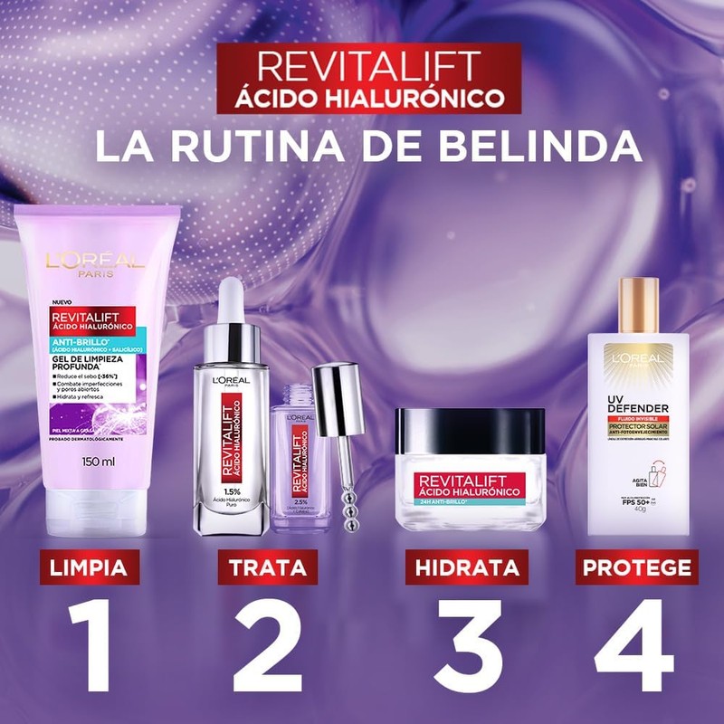 L'Oréal Paris Sérum Rostro Revitalift Ácido Hialurónico hidrata intensamente y