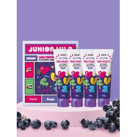 Buca Junior Mild High Fluoride Bad Breath Care Vegan Toothpaste Grape Flavor 110g 4 Pieces / 뷰카 주니어 마일드 고불소 구취케어 비건치약 포도향 110g 4개입