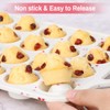 POPYEAH 2Pack Silicone Muffin Pan for Baking with Metal Reinforced