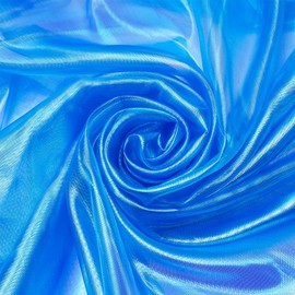 NBEADS 3 m Gradient Organza Lace Fabric, Iridescent Fabric, Magic Lace Fabric, Holographic Fabric for Wedding Dress, Curtain Background, DIY Supplies Decor, 1.5 m Wide, Hood Blue