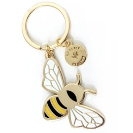 HAPPILY PLANTS Bee Keychain, Bee Gift