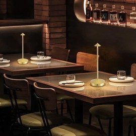 Simisand 2 Pack Cordless Table Lamp Battery Lamp, Portable LED Desk Lamps,6000mAh Rechargeable Battery Operated Lighting for Bedroom Dining Room Restaurant Patio Shop Camping Night Light (Gold)