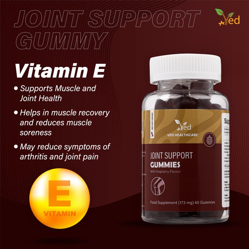 VED Joint Support Supplement Gummies, wtih Vitamin E, 60 Gummies,